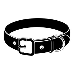 Elegant Leather Pet Collar Design Illustration