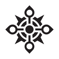 Adinkra Community Symbol Icon Vector Illustration