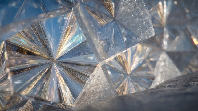 Layered mosaic of translucent glass fragments arranged in radiant starburst shard reflecting subtle gradients Ultra-detailed edges captured sharply