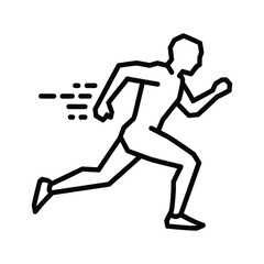 Runner sprinting fast isolated on, a symbol of speed and agility