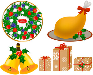 christmas icons set