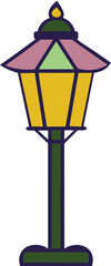 Minimalist modern street lamp post vector design