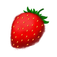Watercolor strawberry illustration. Minimal style, isolated on white background. Perfect for food design, packaging, print, stickers, and botanical artwork.