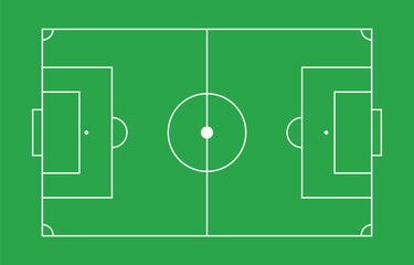  football Soccer field, football pitch. Soccer fields in top view. Soccer field or football pitch with marking isolated on white background. Vector