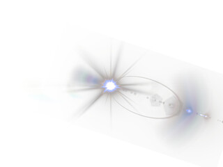 Intense colorful star lens flare light effect overlay PNG image