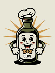 Red wine bottle and green beer bottle object with hand holding a glass, isolated on a blank background