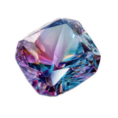 A blue and purple colored gemstone