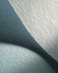 Close up empty curved canvas textured light color tones of paper