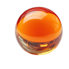 A glass ball with a red stripe