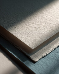 Close up canvas textured light colors of blank papers