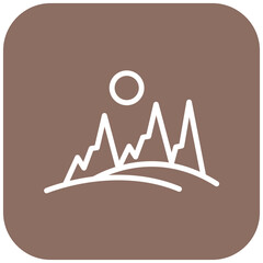 Vector Design Mountains Icon Style