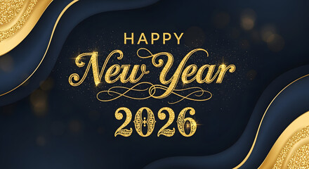 Elegant New Year 2026 Celebration Text Design.