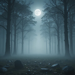 Fototapeta premium misty morning in the forest