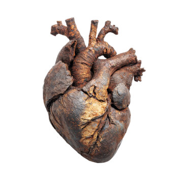 A heart made of wood and metal