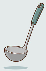 Vector illustration of a food ladle for the kitchen.