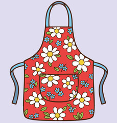 Vector illustration of a kitchen apron.