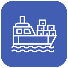 Obraz premium Vector Design Shipping Boat Icon Style