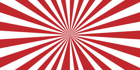 Fototapeta premium Abstract geometry red ray sunburst pop art glowing spotlight explosion sunburst texture wallpaper design. 