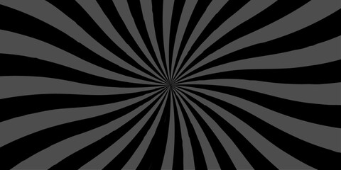 Abstract geometry black and gray pop art glowing spotlight explosion sunburst texture wallpaper design.