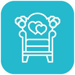 Vector Design Wedding Chair Icon Style