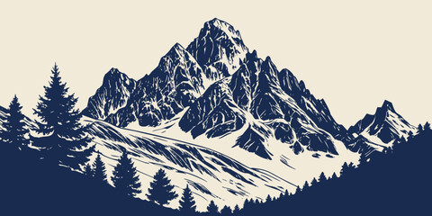 winter mountain landscape