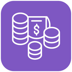 Vector Design Stack Of Coins Icon Style