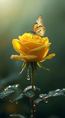 butterfly on a yellow flower