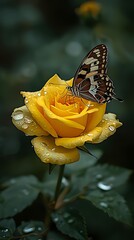 yellow butterfly on a flower