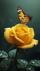 monarch butterfly on yellow flower