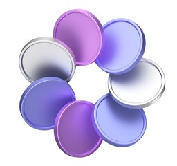 3D rendering of flying coins. simple 3d illustration for business and finance	