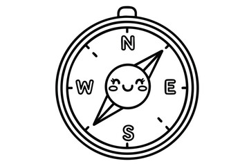 Smiling Compass Icon