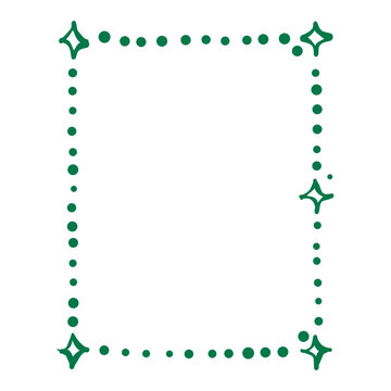 Lucky dotted border frame with sparkly corner stars perfect for new year greetings invitations planners and celebration themed layouts