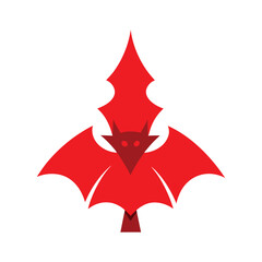 vector illustration of a red devil