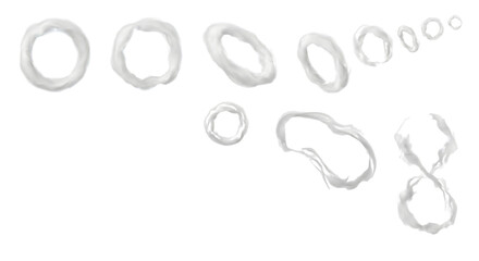 Dynamic White Cream Swirls Creating Abstract Shapes and Patterns on a Clean Field