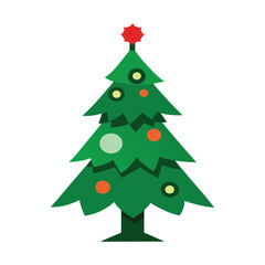 christmas tree isolated on white