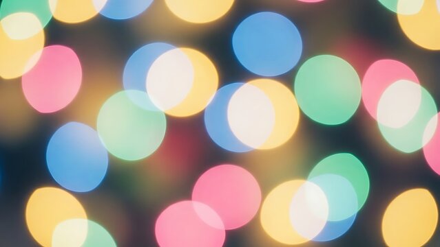 Dark Colorful Night Bokeh Lights Background