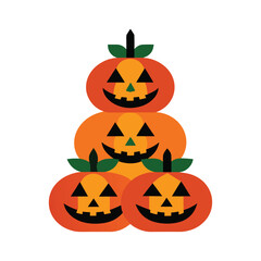 halloween pumpkin isolated on white background