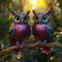 owl on a tree branch