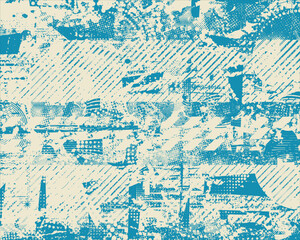 Grunge background texture vector overlay with rough halftone noise for modern design, posters and digital layouts. Combined and mixed layered background for digital design.