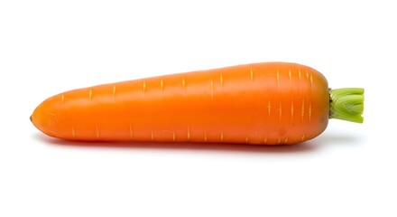 Fresh Orange Carrot Isolated on White Background.