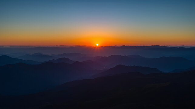sunrise over mountains