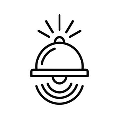 Modern icon of a service bell with sound waves
