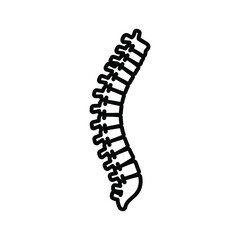 Human Spine Vertebral Column Outline Icon