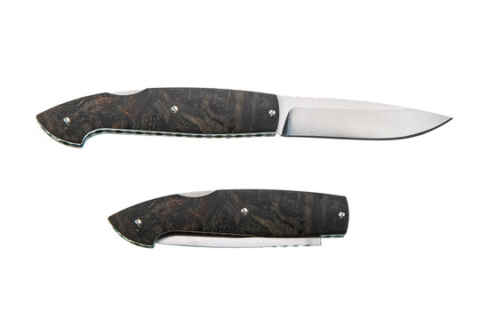 Custom Burl Wood Handle Folder Comparison