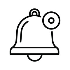 Notification bell icon with a new alert symbol