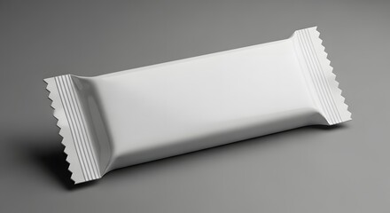 Blank white candy bar wrapper mockup for branding and product presentation