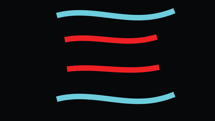 Beautiful colorful lines and way and road type lines and black background