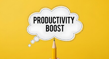 Elevate your workflow with a productivity boost, bringing streamlined focus and efficient task management for success in a vibrant yellow setting now