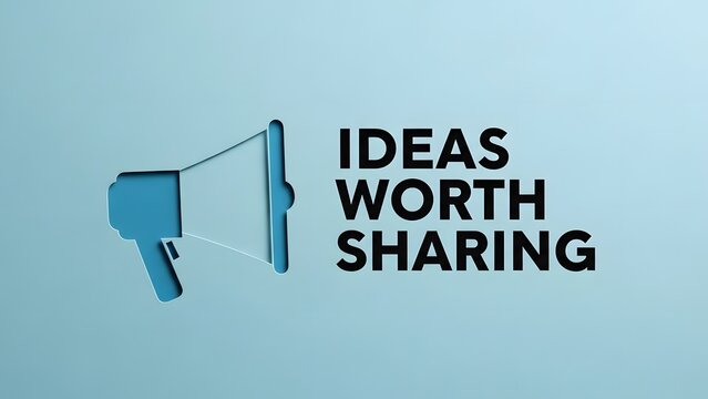 Amplify your message with this bold megaphone graphic, perfect for promoting valuable ideas and sparking conversations in a modern, eye-catching design