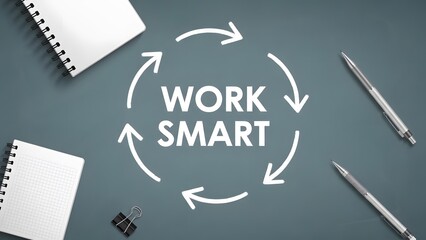 Boost productivity with stylish desk setup promoting smart work habits and efficiency in a modern workspace, surrounded by notebooks and pens for creative planning